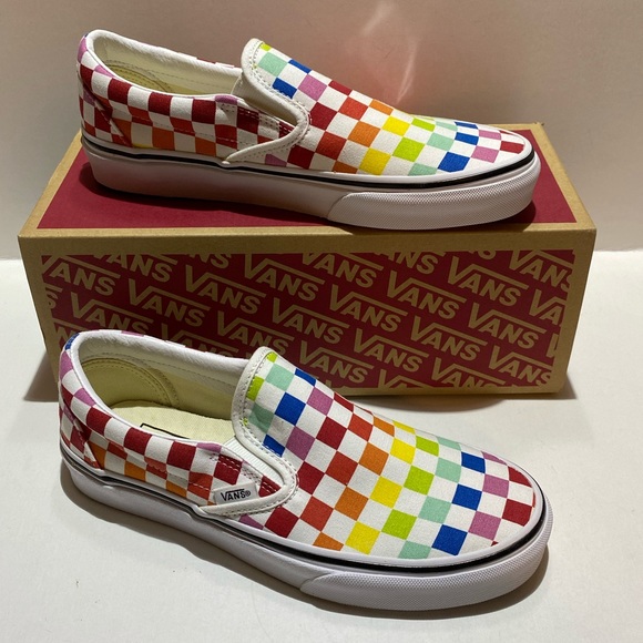 van slip on rainbow